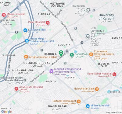 Gulshan Iqbal main university road king Classic Near chase 3 Bed DD Corner west open Rent 60000 3rd Floor  *Code(16849)*