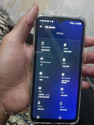 Infinix Note 11 box sht hai chger b hai 6 128 finger ok