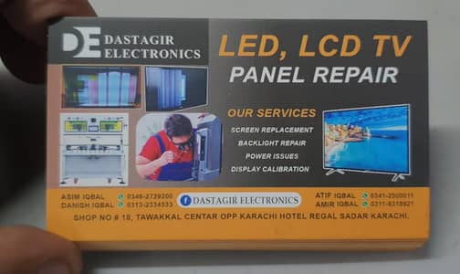 REPAIR ALL LED TV  SCREEN PANEL SHOP NO 18, TAWAKAL CENTRE REGAL SADAR