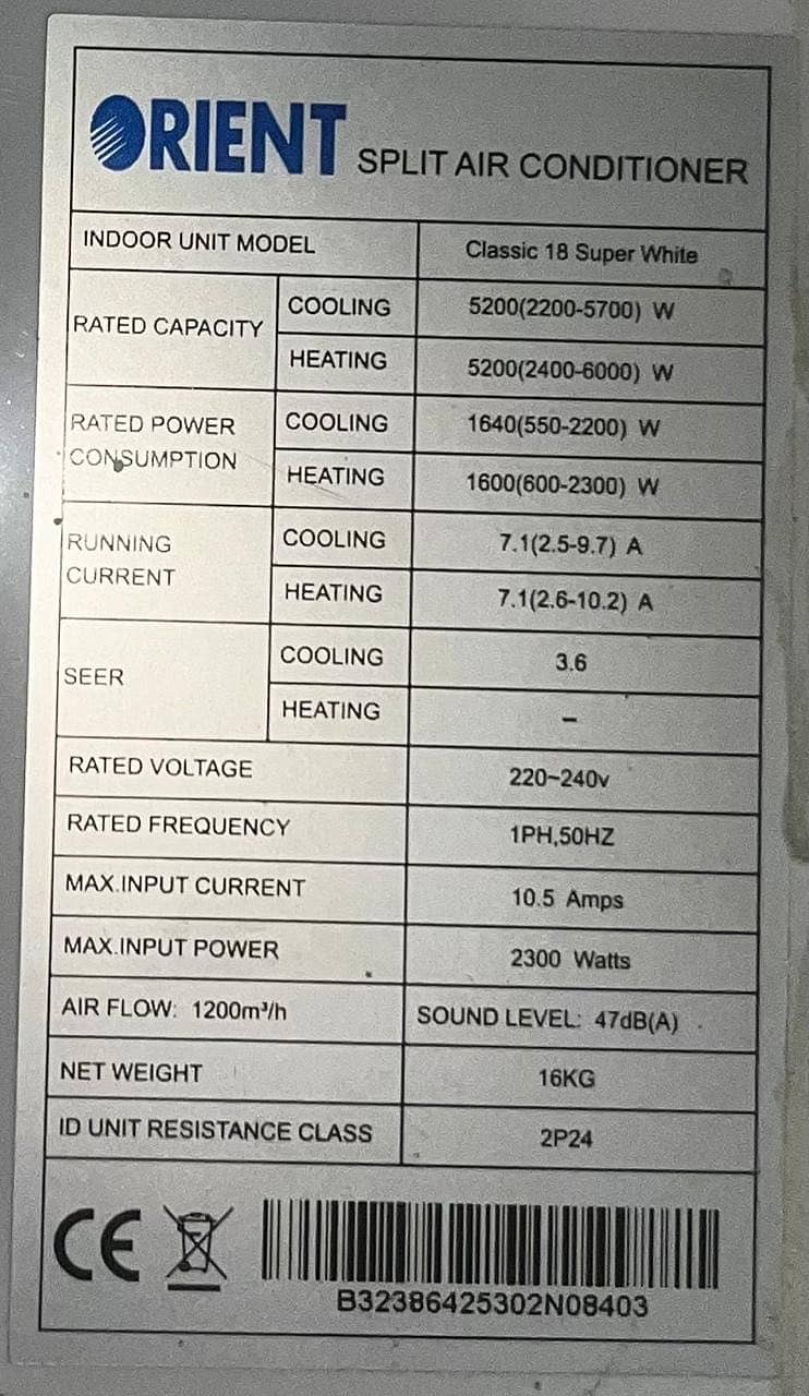 Orient DC Inverter Split AC 1