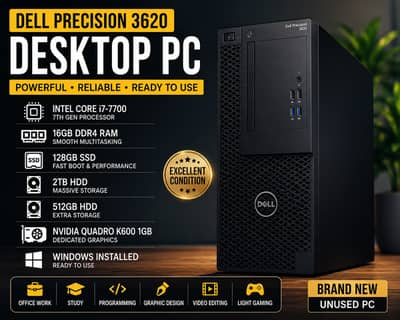Dell Precision 3620 Core i7 7700 | 16GB RAM | 128GB SSD | Quadro K600