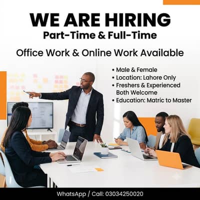 NEED URGENT STAFF OF 50 PERSONS FOR OFFICE WORK AND ONLINE WORK