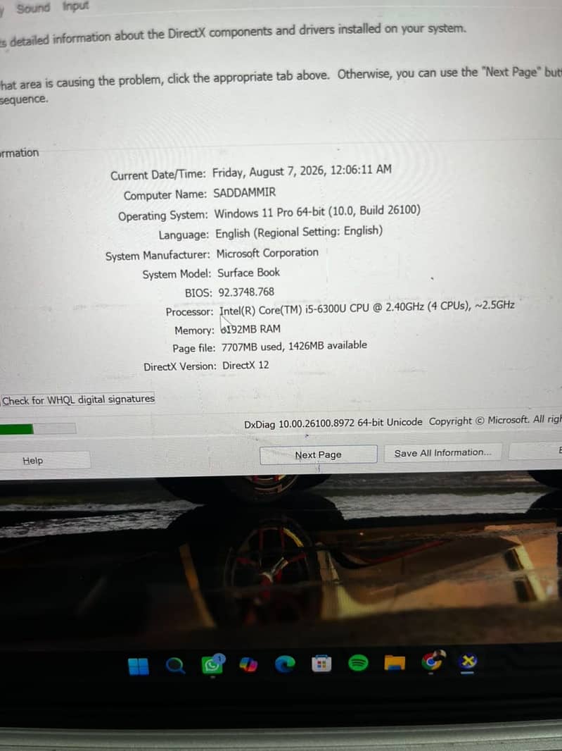 Microsoft surface book 1 1