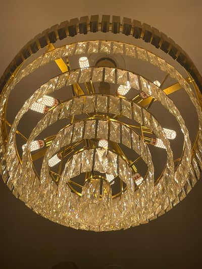 Golden Crystal Chandelier Original Urgent Sale