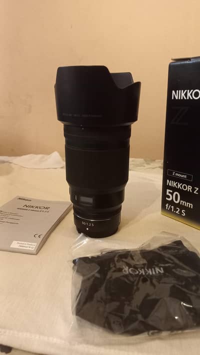 Nikkor z 50mm 1.2 s just box open slightly used