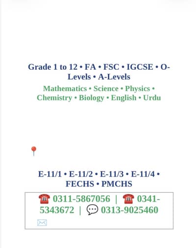 Home & Online Tuition - Master’s Level Teaching
