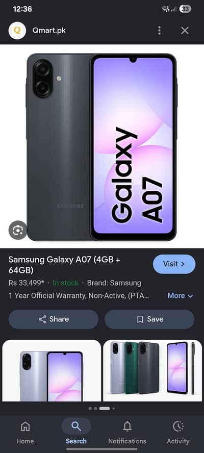 Samsung Mobile A07 6/128