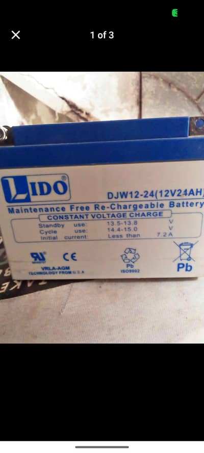 Dry battery for sale 12 volt 24amp each battery 5000