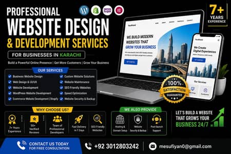 Professional Website Design & Development Service in Pakistan