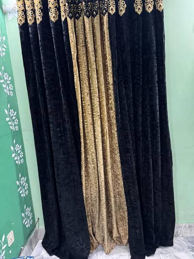 3 heavy Modern curtains