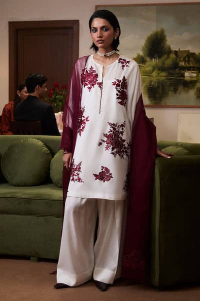 Zara Shahjahan 3pc Silk dress