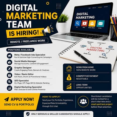 Digital Marketing Freelancers Required