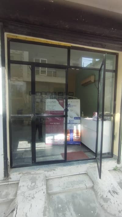 Iron door with glass for shops for sale