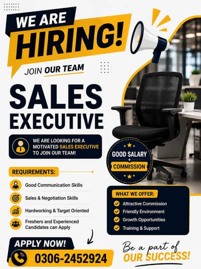 Sales Executive Required | Good Salary + Commission