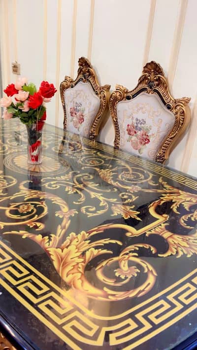 Luxury 6-Seater Solid Wood Dining Table Set | Premium Quality