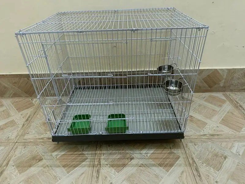 cage  for birds with extra bowls steal walay — photo 3