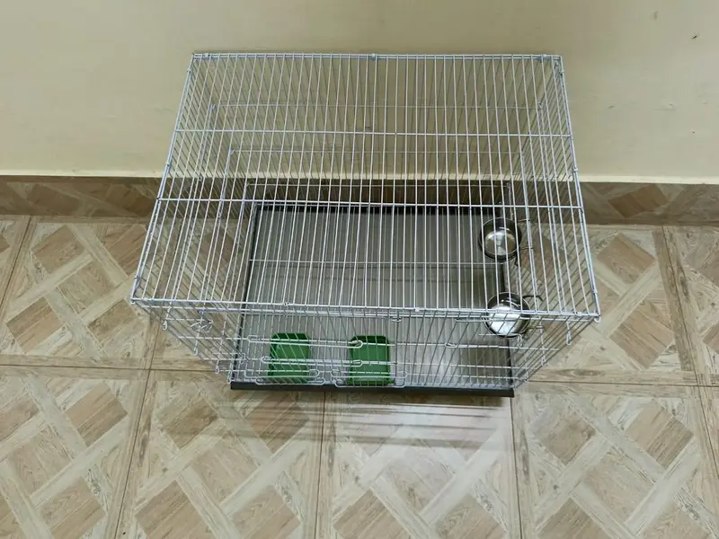 cage  for birds with extra bowls steal walay — photo 4