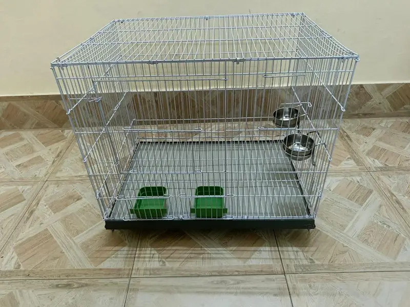 cage  for birds with extra bowls steal walay — photo 5