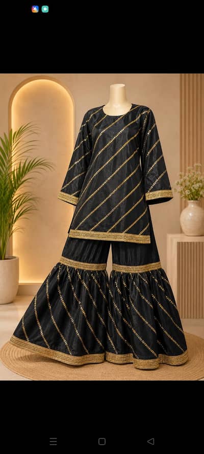 Two piece gharara shirt