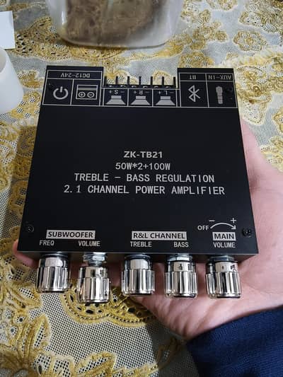 ZK TB 21 2.1ch Bluetooth Amplifier Bass Treble 2x TPA3116D2 Original