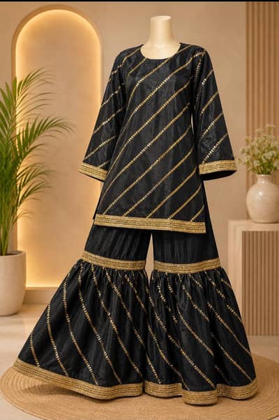 Two piece gharara shirt