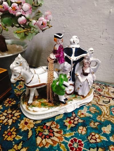 Porcelain Cart handpainted for home decor