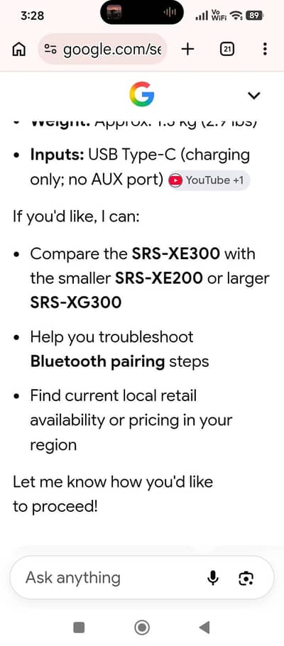 Sony srx 300 Bluetooth speaker