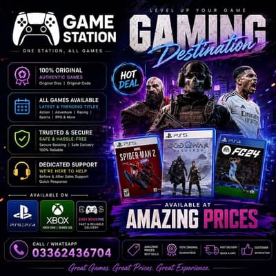 PS5,PS4 & XBOX CONSOLES AVAILABLE | GAMESSTATION