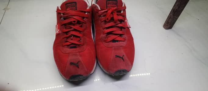 Puma Red Running Trainers / Sneakers – Pre-Owned – Good Condition