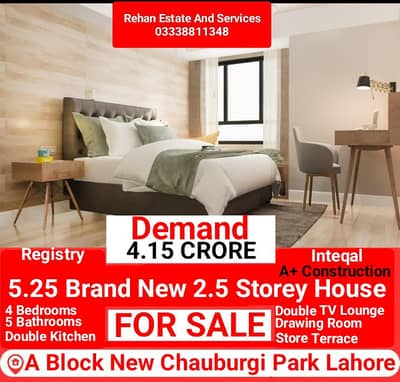5.25 Marla New 2.5 Storey House For Sale At A Block New Chauburgi Park