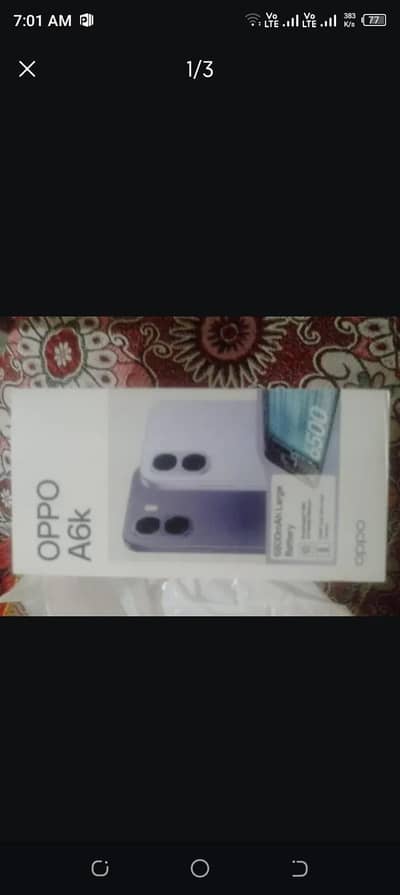 Samsung Mobile A6k just box open 6 gb ram 128 rom