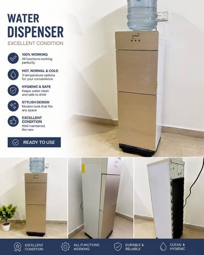 Homage Water Dispenser – Hot, Cold & Normal | Excellent Condition