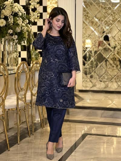 New Designer Boutique 2pc Party wear Dress | Luxury Formal Suit