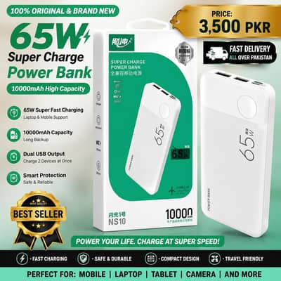  65W Super Fast Power Bank 10000mAh | Dual USB | Brand New