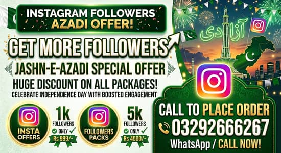 Instagram|TikTok|followers likes comments available in AZADI OFFER