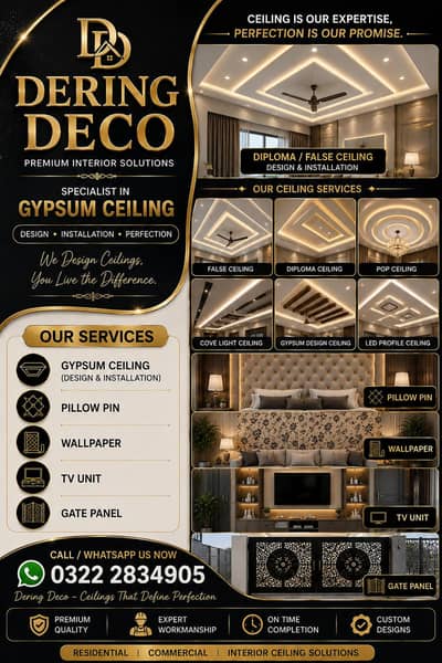 pop ceiling-gypsum ceiling-PVC false Ceiling-custom design