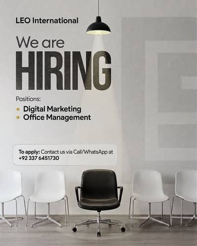 WE ARE HIRING MALE AND FEMALES STAFF FOR PART TIME OFFICE WORK