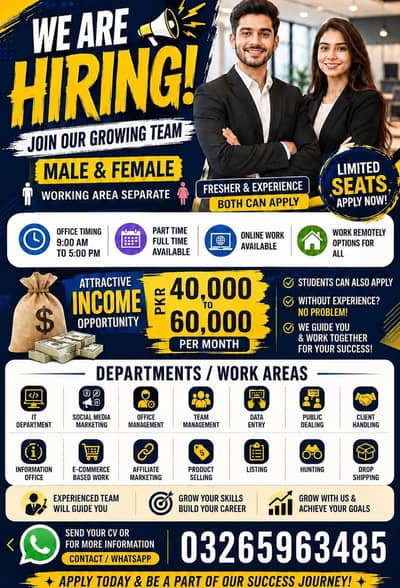 Need male and female staff