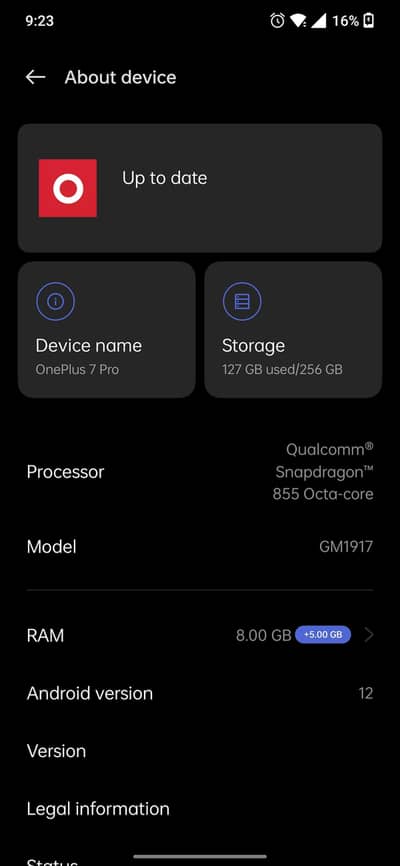 One Plus 7 Pro