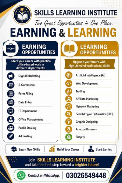 Learn New Skills+Start Earning