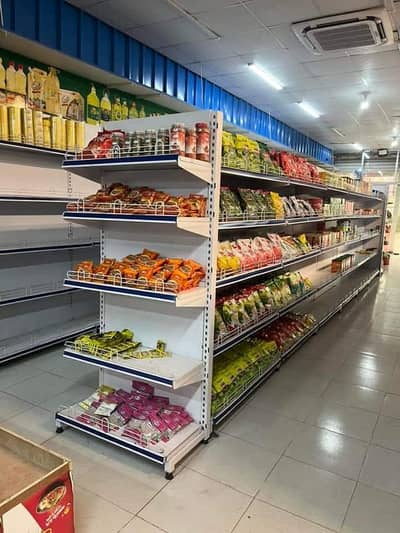 Racks, Super mart racks, Duble side RAcks, Adjustable racks, Counters