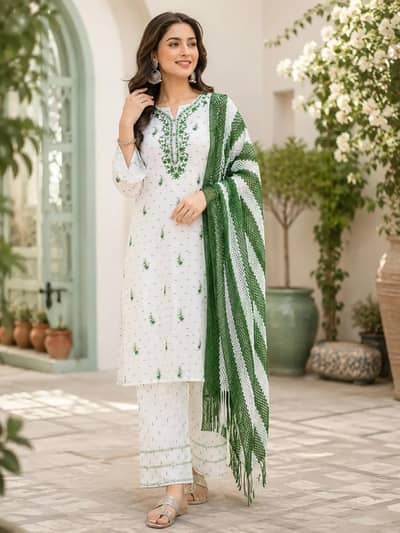 Stitched Fancy Embroidered Suit