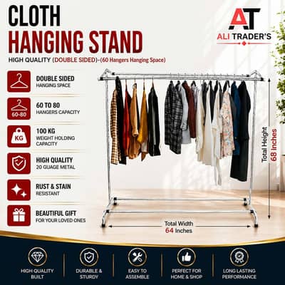 High Quality Double Pole Cloth Hanging , Boutique Stand 03020062817