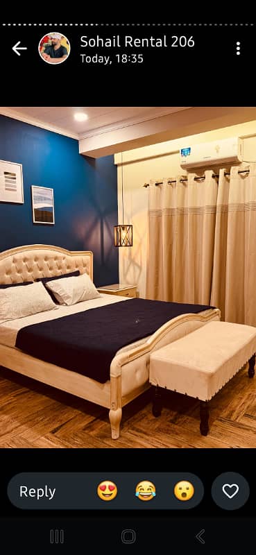 Par Day and short Time One and Two BeD Room appaertment Available Bahria Town Phase 4 and 6 Empire Heights 2 family apartment any time available