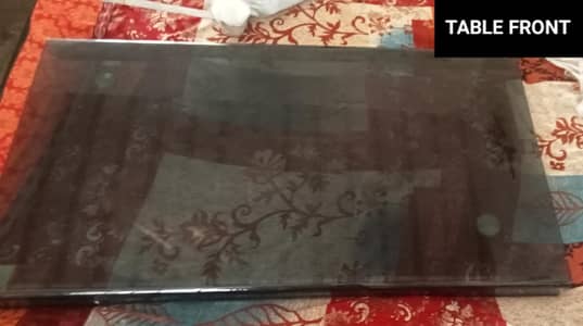 modern printed Glass coffee table
