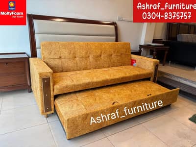 sofa cum bed/2 in 1 sofa/sofa bed/wooden sofa/3 seater Molty foam sofa