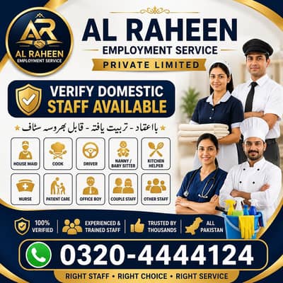 Verified. House . Maid . Cook . Babysitting. Nurse . Chef . Kitchen Helper