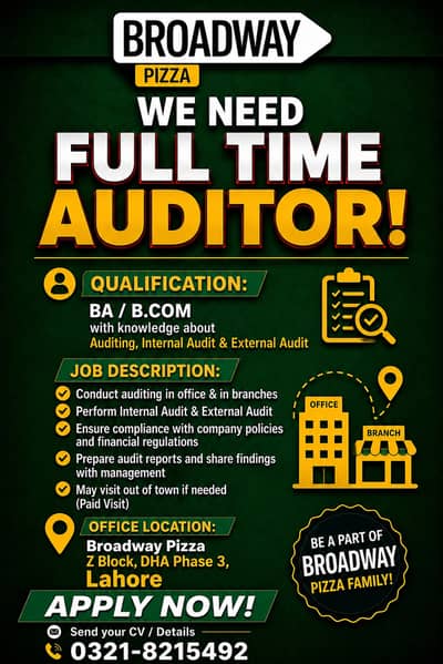 We required an AUDITOR
