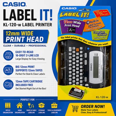 Casio box pack Label Printers Cartridges Available in wholesale price