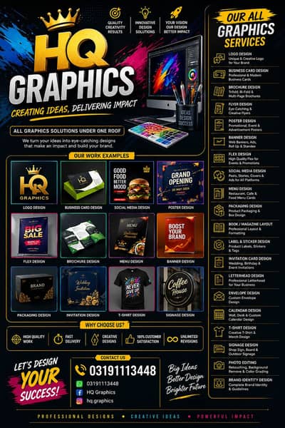 HQ Graphics - Logo, Banner, Social Media Post, Card Design